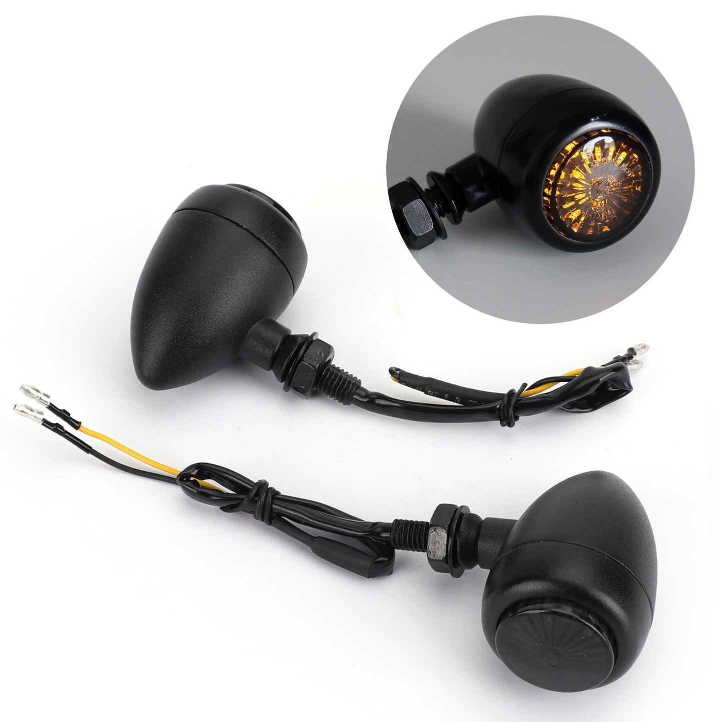 Clignotants pour Harley Chopper Cafe Racer, noir, assortis