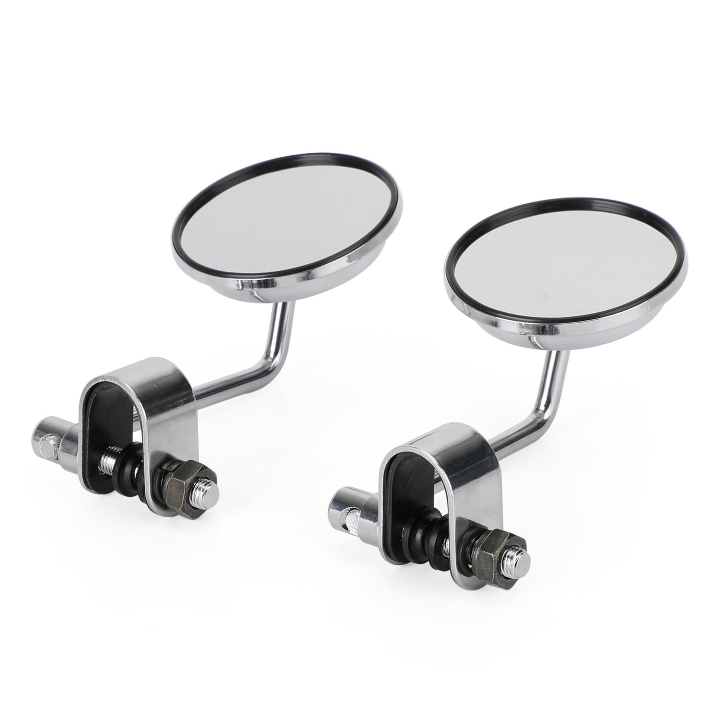 Paire de rétroviseurs ronds à pince de style ancien pour Cafe Racer, Chopper, Bobber, 3 pouces