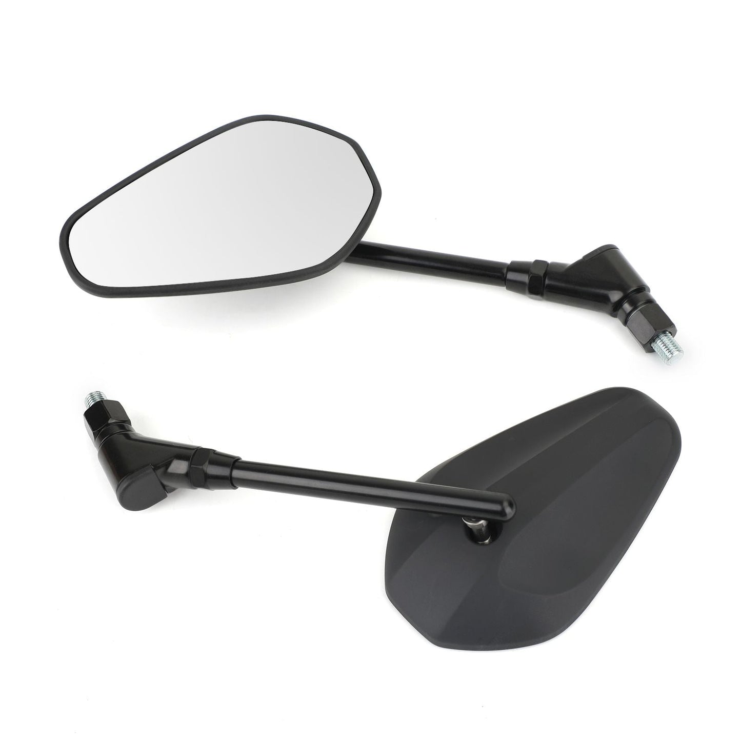 Rétroviseurs latéraux gauche et droit noirs neufs pour moto Cruiser Chopper M10 10 mm