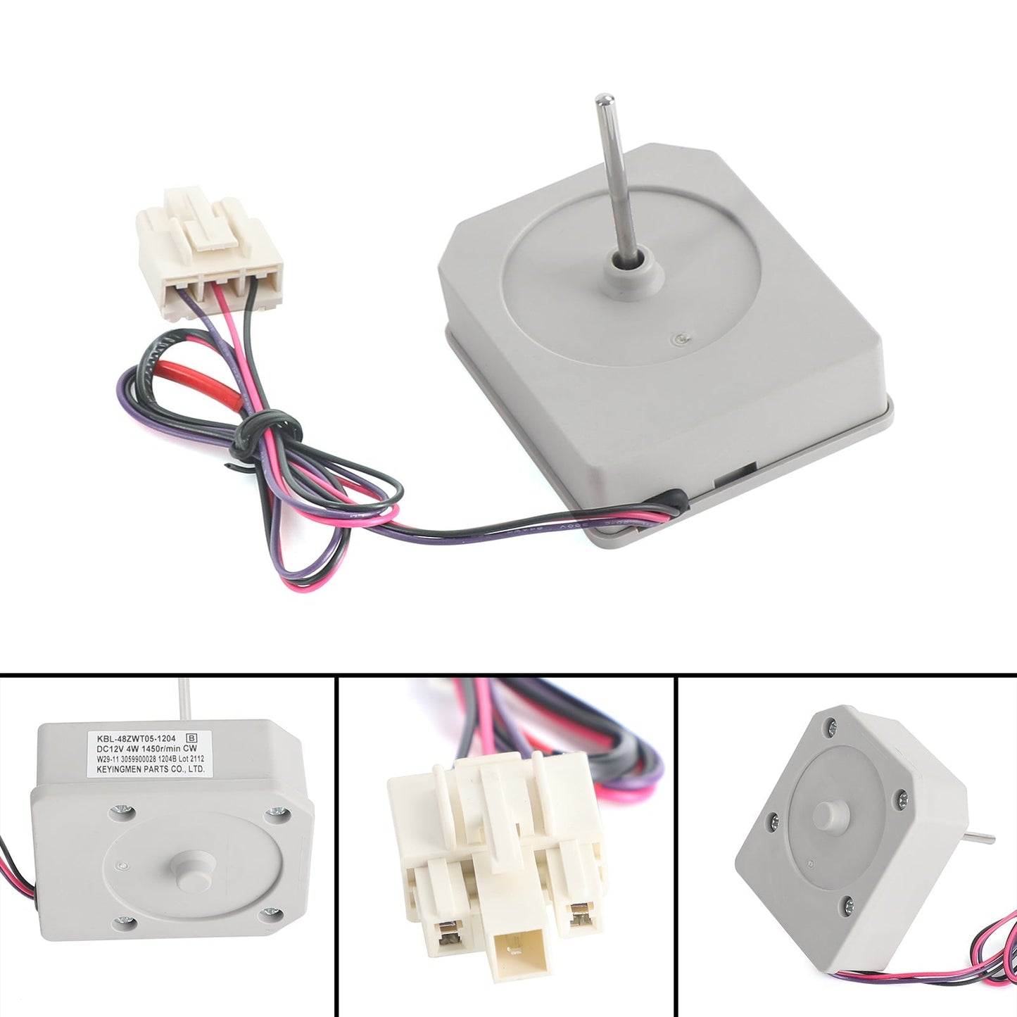 Motor de ventilador giratorio inverso de 12 V CC para refrigerador Hisense KBL-48ZWT05-1204B