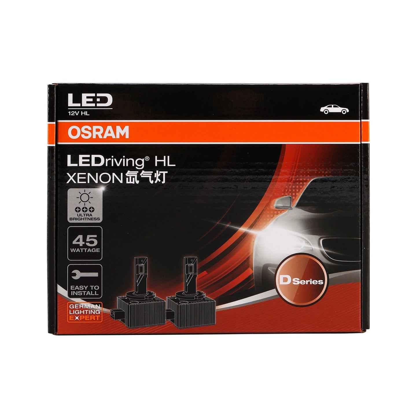 OSRAM 2 unidades de luces LED para coche HL D3S de 45 W, 6000 K, 166340CW