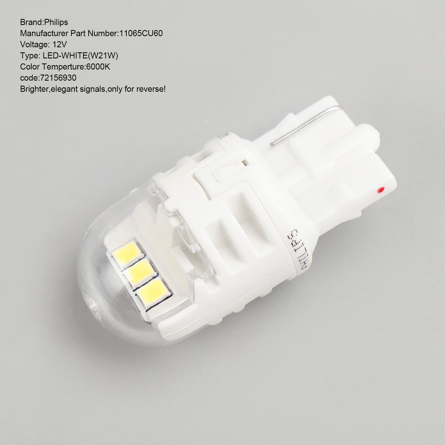 Pour Philips 11065CU60X2 Ultinon Pro6000 LED-BLANC W21W 6000K 250lm