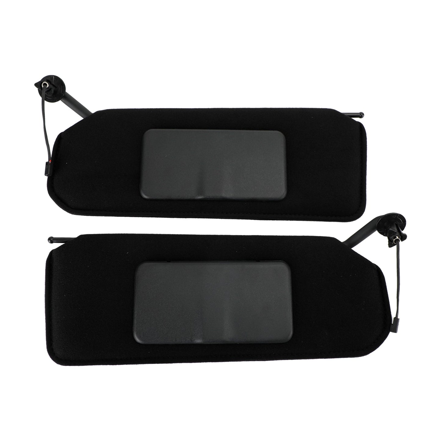 Paire de pare-soleil noirs avec miroir de courtoisie pour Corvette C5 8 cylindres, 5,7 L, 1997-2004, 10442033 et 10442034