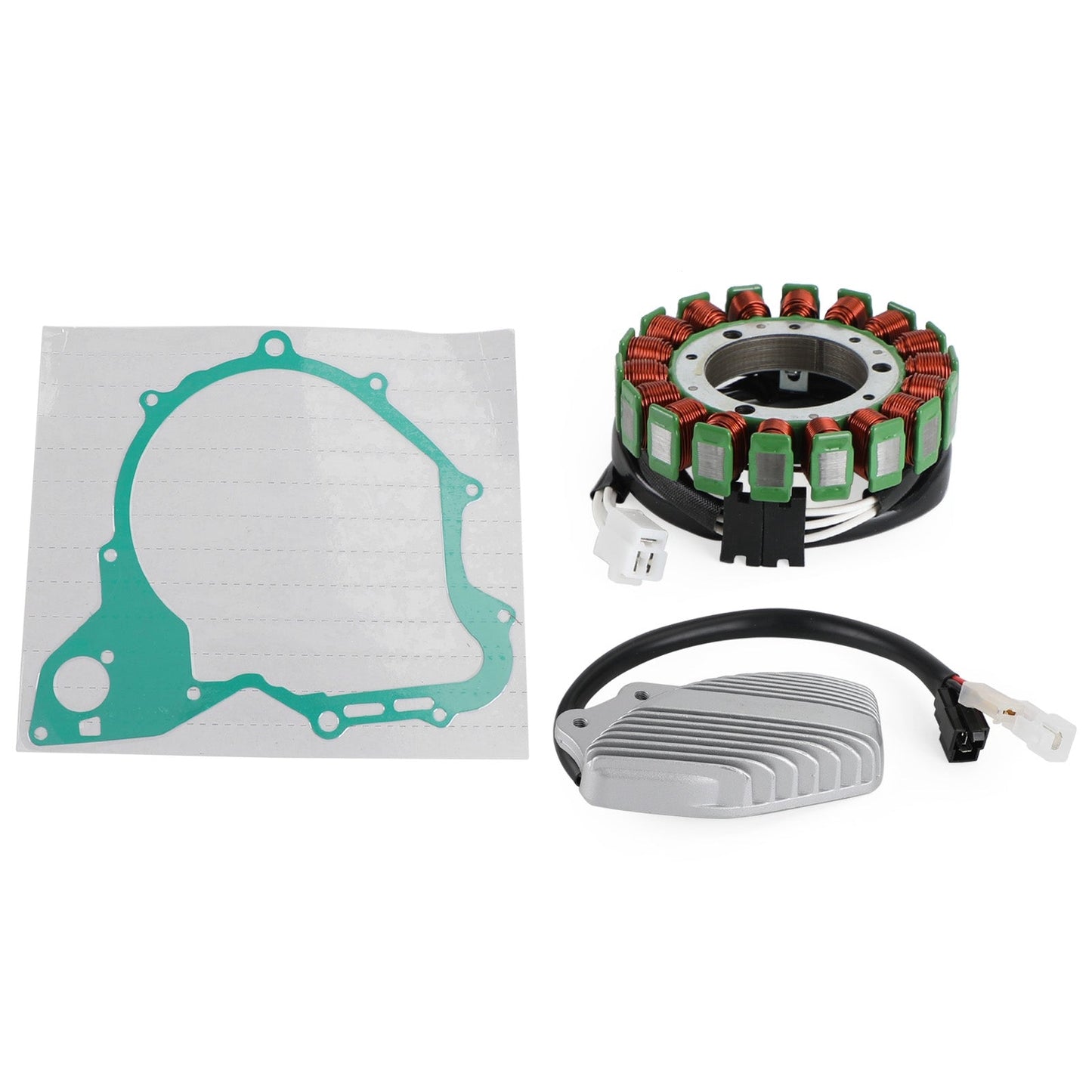 1998 Yamaha XV500 Virago 500 Stator Coil 2GV-81410-20-00+Regulator Rectifier 42X-81960-A1-00+Generator Gasket 3BT-15451-00-00