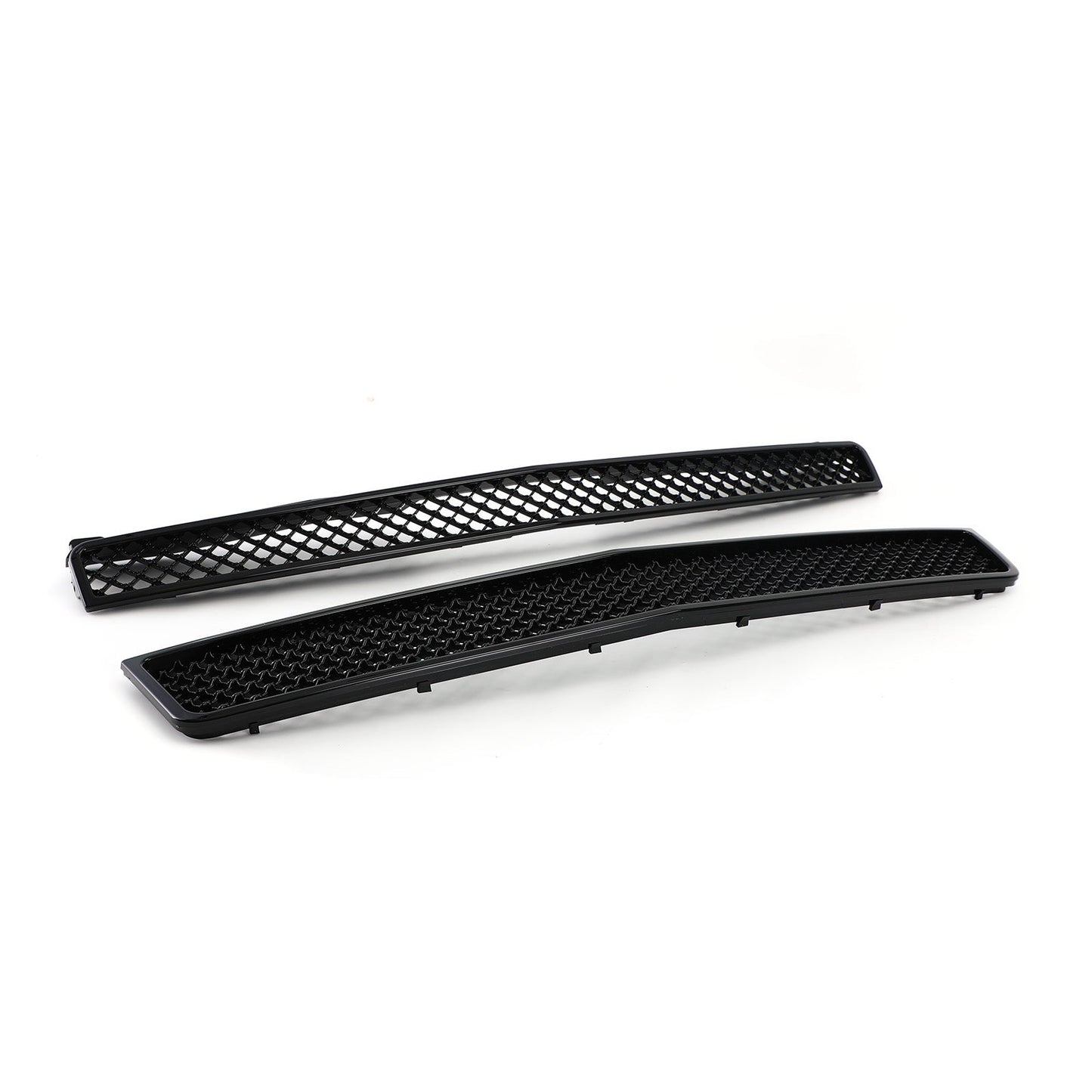 Chevy 2007-2014 Tahoe/Suburban GM1200596 GM1200563 2PCS Glossy Black Mesh Front Bumper Grille