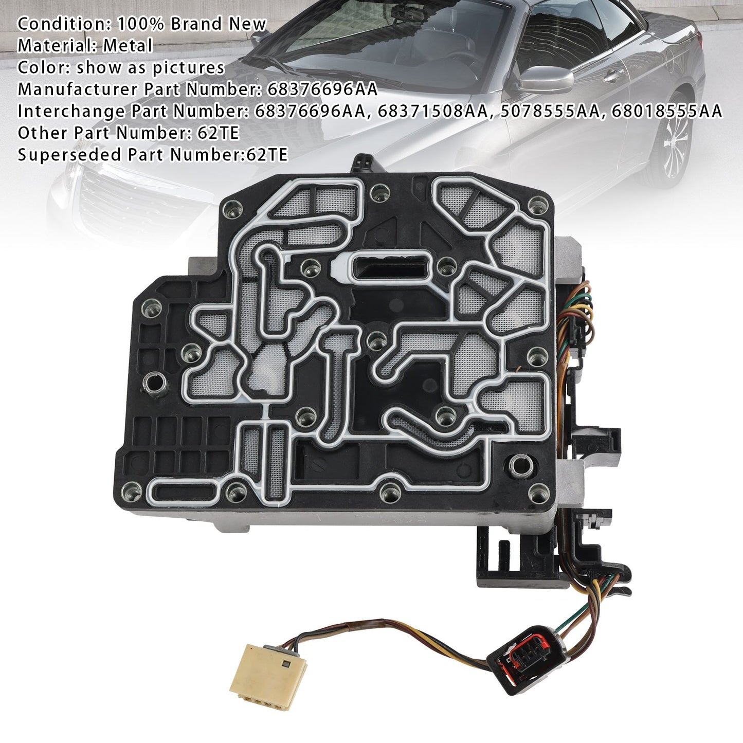 2008-2013 VOLKSGAWEN ROUTAN 6 SP F/4WD V6 3.6L 3.8L 4.0L 62TE A604-X 62TE Transmission Solenoid Block Filter Kit 68376696AA 68371508AA
