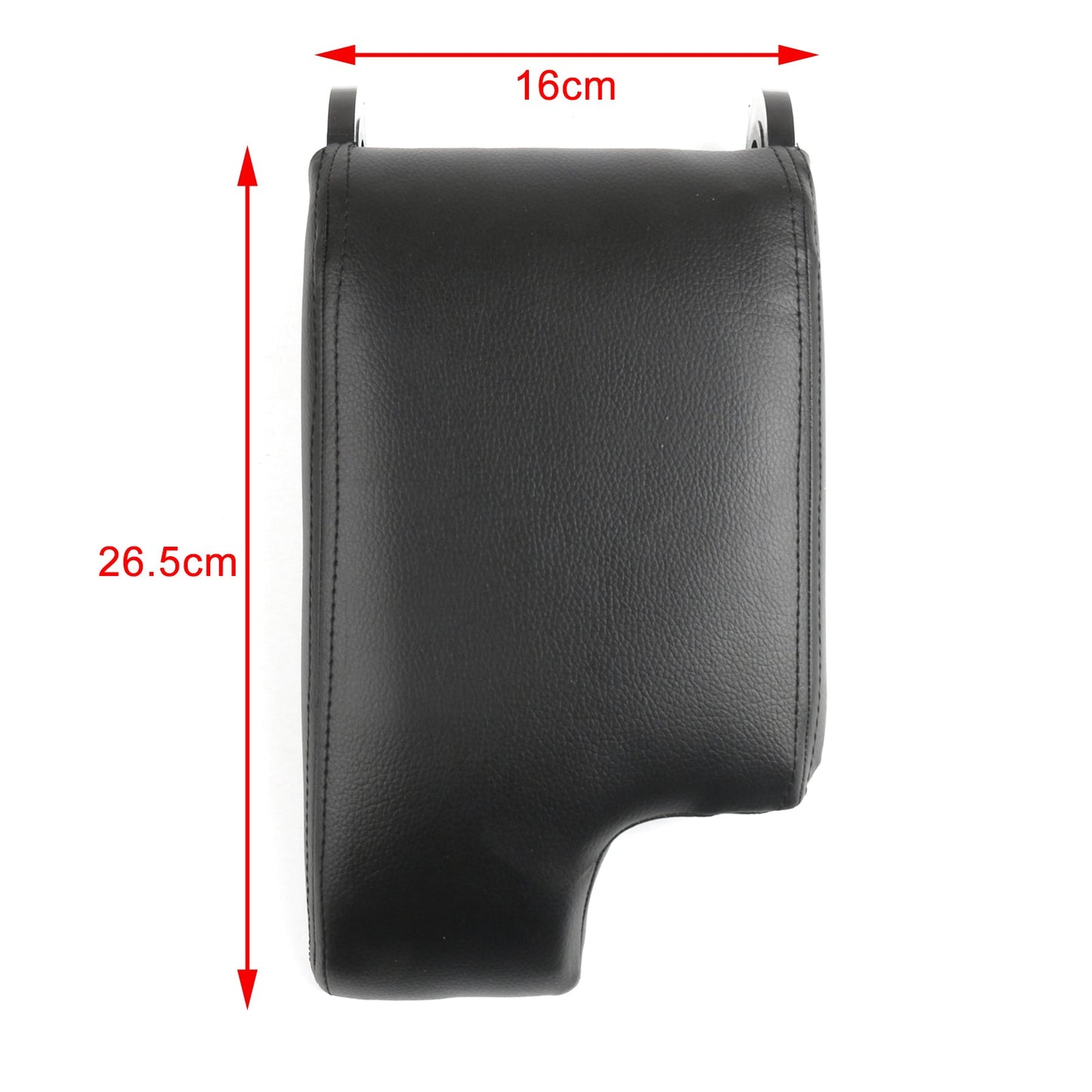 BMW E46 3 Series 98-06 Black Leather Armrest Center Console Lid Cover