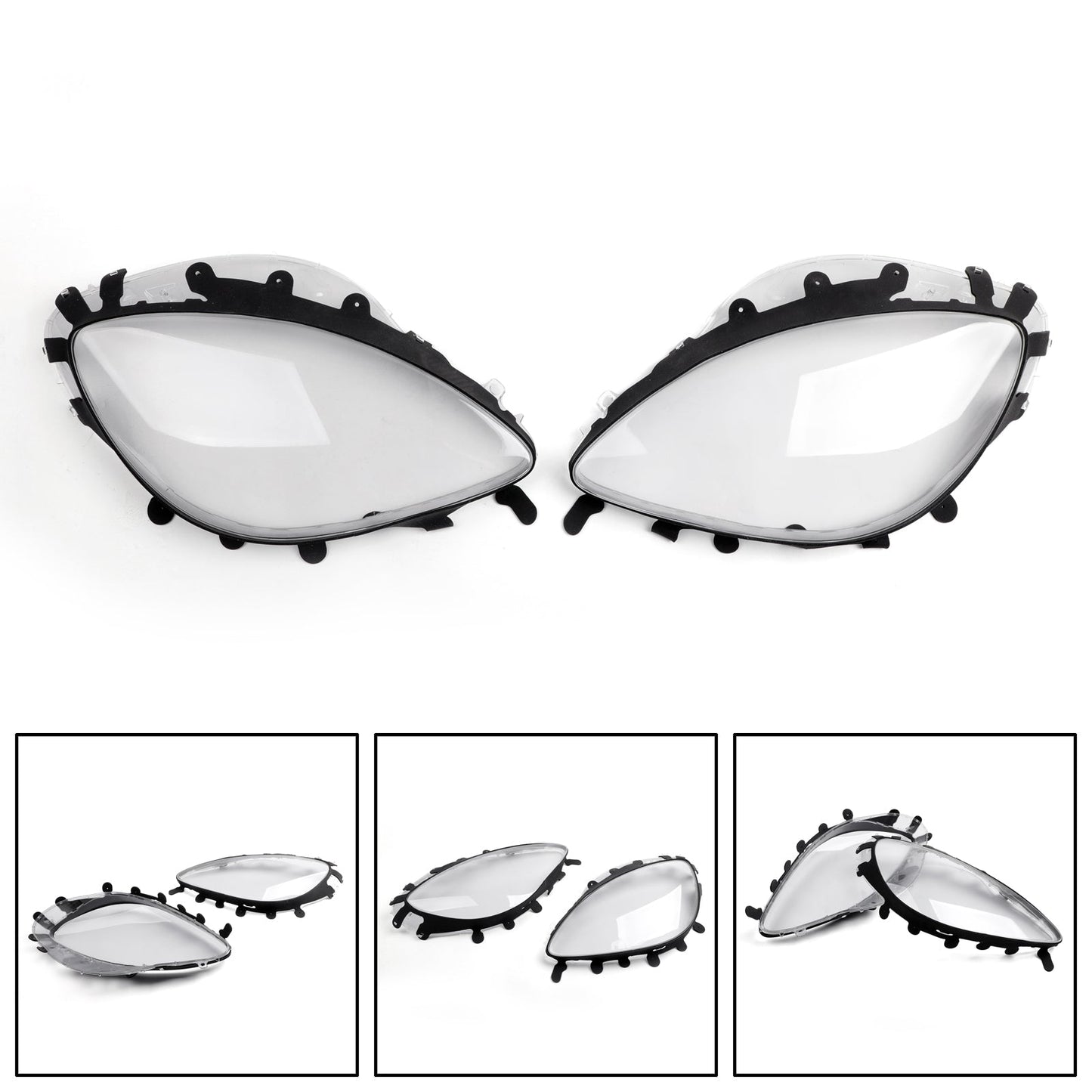 Kit de remplacement de lentilles de phares et de joints noirs pour Chevrolet Corvette C6 2005-2013