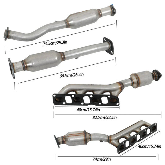 2005-2010 Infiniti QX56 5.6L 4pcs Front & Rear Manifold Catalytic Converters 16478 16479 16488 16489