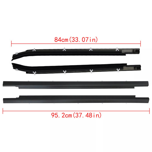 2000-2006 Toyota Tundra Double Cab 4pcs Weatherstrip Outer Lower Window 75720-0C010 75710-0C010