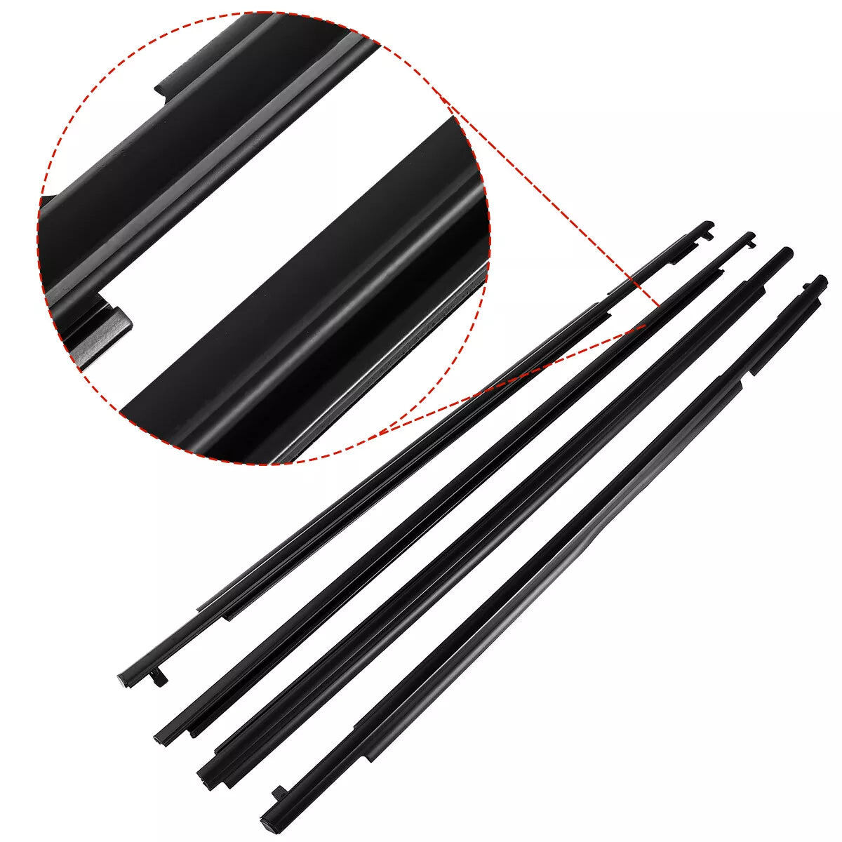 Moldura de la correa del sello del burlete de la ventana exterior del automóvil Toyota 4Runner (2010-2021) 75712-35011 75721-35011