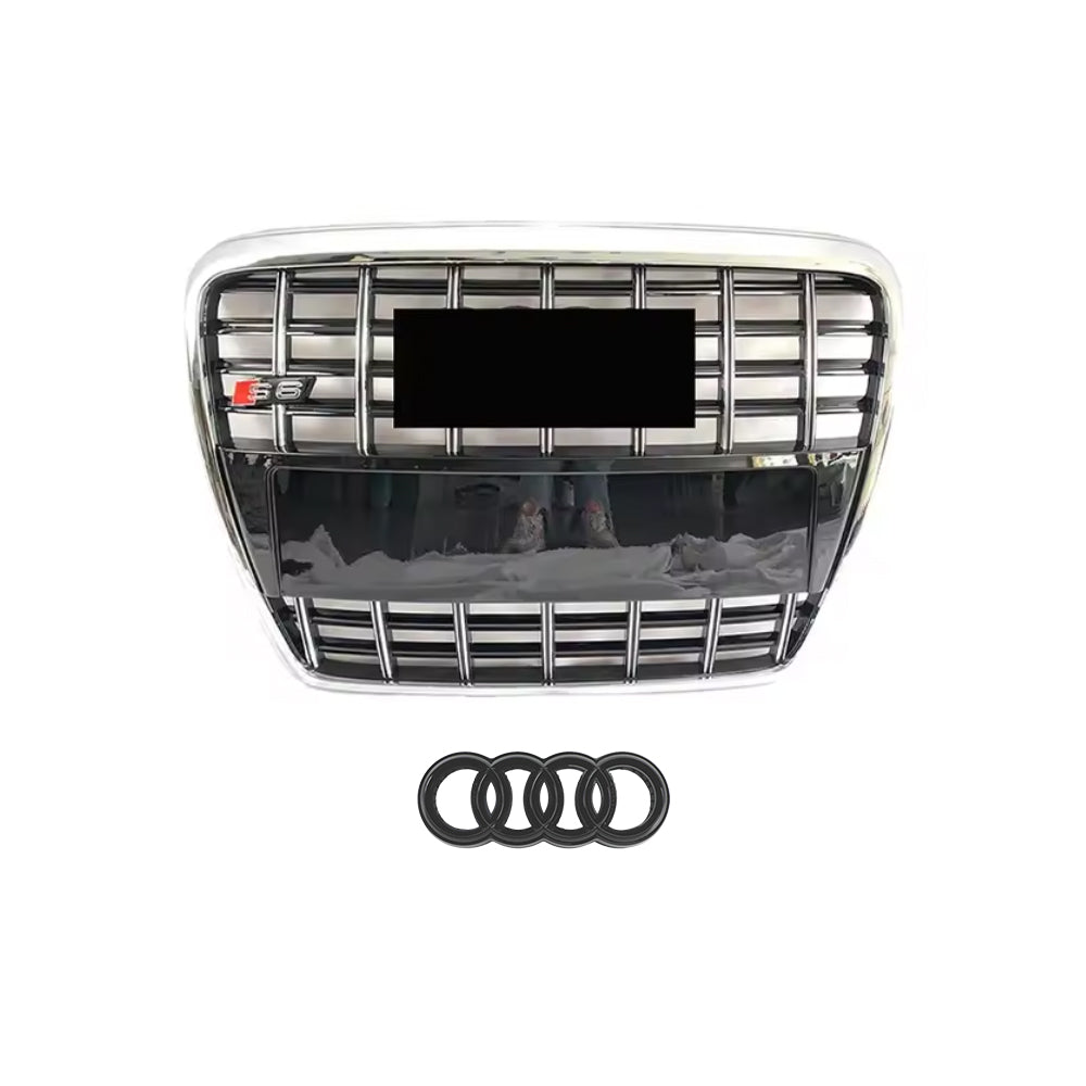 2005-2011 Audi A6 S6 C6 To S6 Style Front Bumper Grill High Quality Upper Grilles