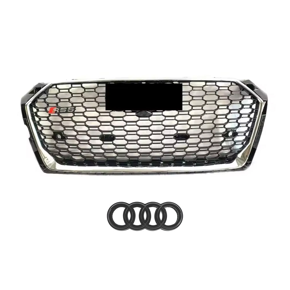 Parrilla de parachoques delantera estilo Audi A5 S5 F5 a RS5 2017-2019, rejillas superiores de alta calidad