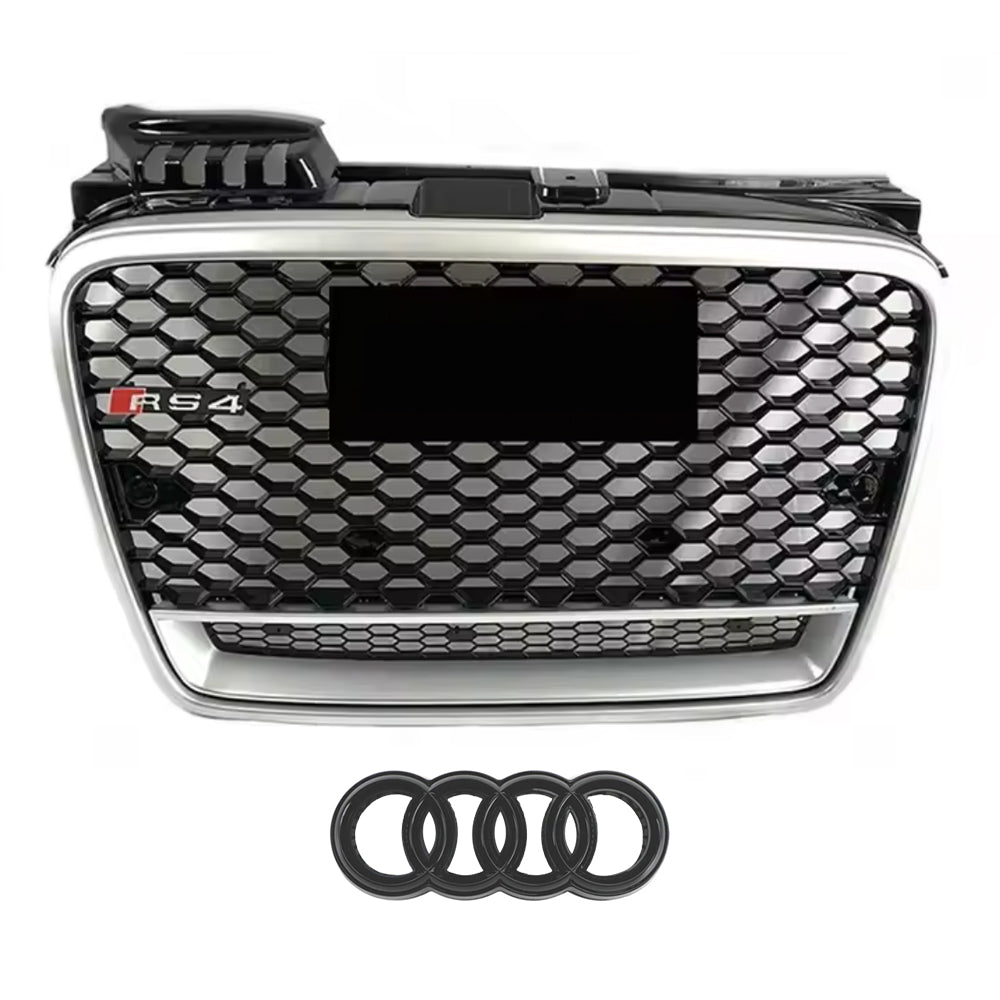 Audi 2004-2008 A4 S4 B7 To RS4 Style Upper Grill High Quality Bumper Grille