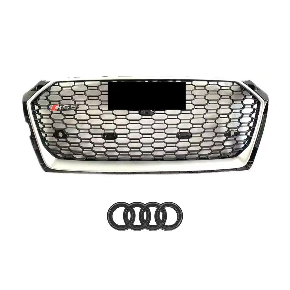 Parrilla de parachoques delantera estilo Audi A5 S5 F5 a RS5 2017-2019, rejillas superiores de alta calidad
