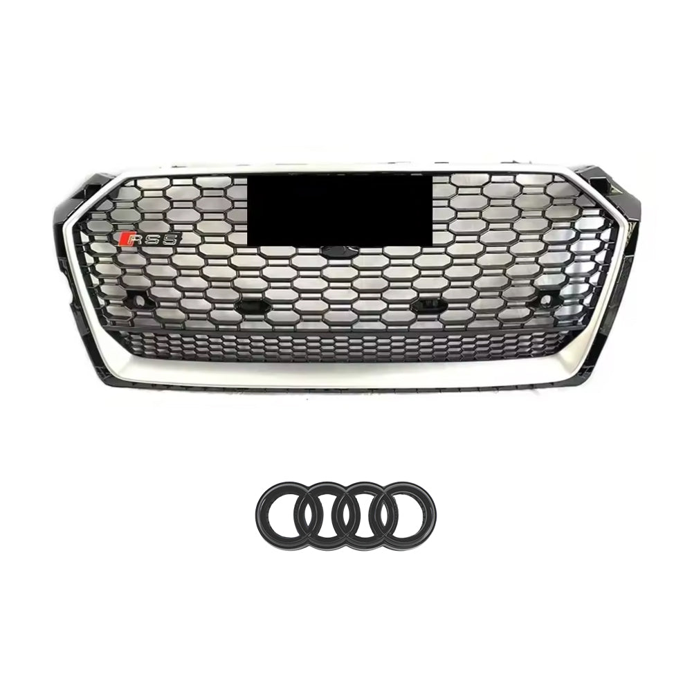 2017-2019 Audi A5 S5 F5 To RS5 Style Bumper Grill Upper Grille With Quattro
