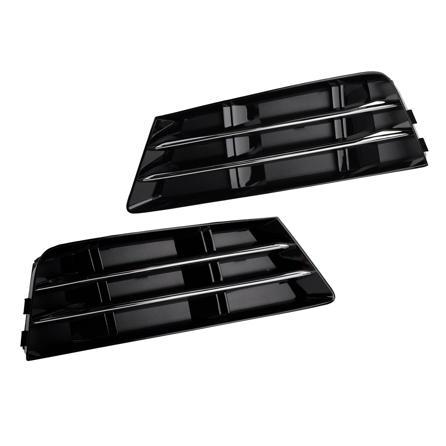 2016-2018 2PCS Front Fog Light Grille Lower Bumper Grill Fit AUDI A4 B9