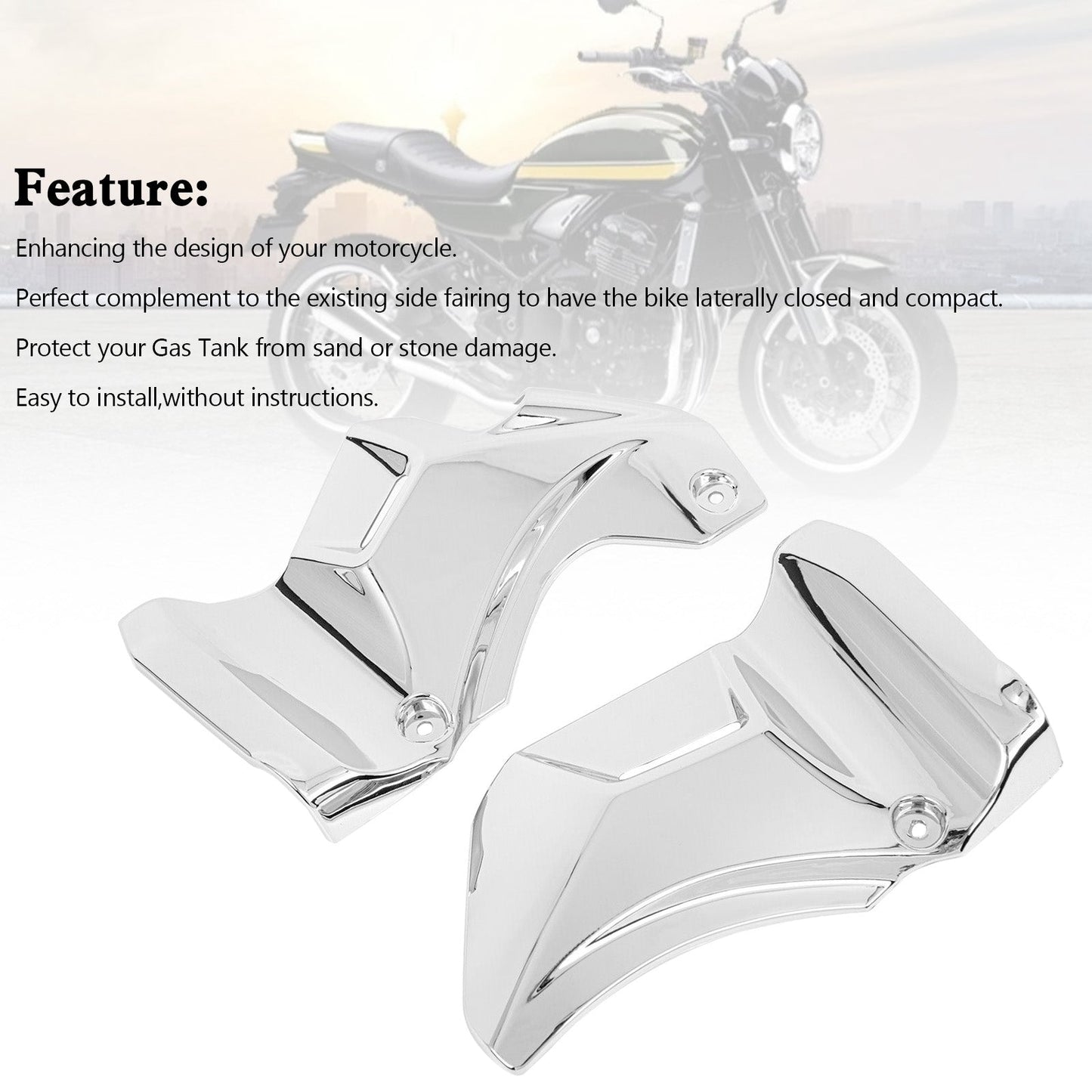 Panneau de garniture latérale de réservoir d'essence pour Kawasaki Z900RS 2018-2023