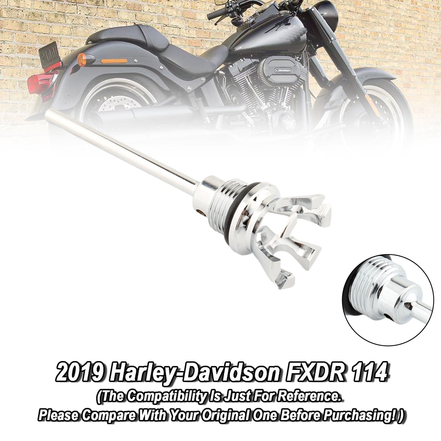 Bouchon de réservoir de jauge d'huile pour Softail Road Glide Street Bob 1105-0022