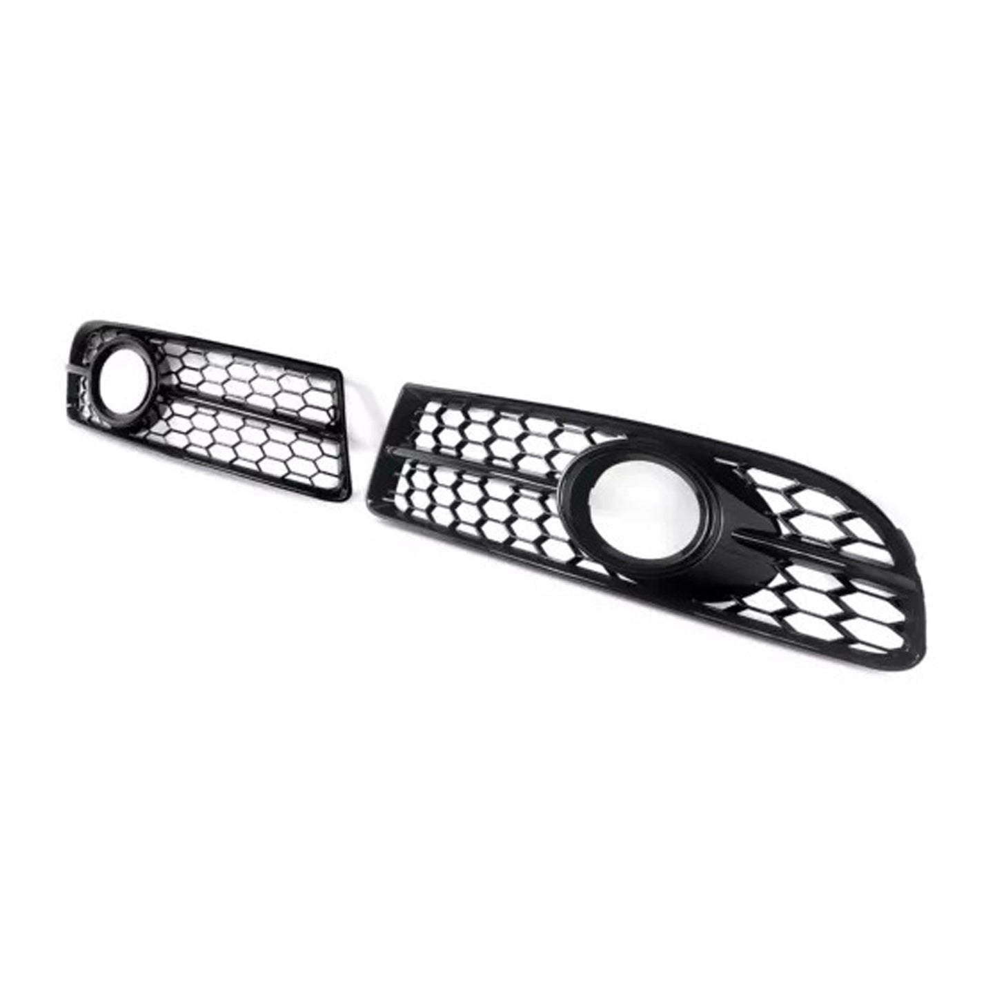 2005-2008 Audi A4 B7 S-Line S4 Black Front Bumper Honeycomb Fog Grille Cover