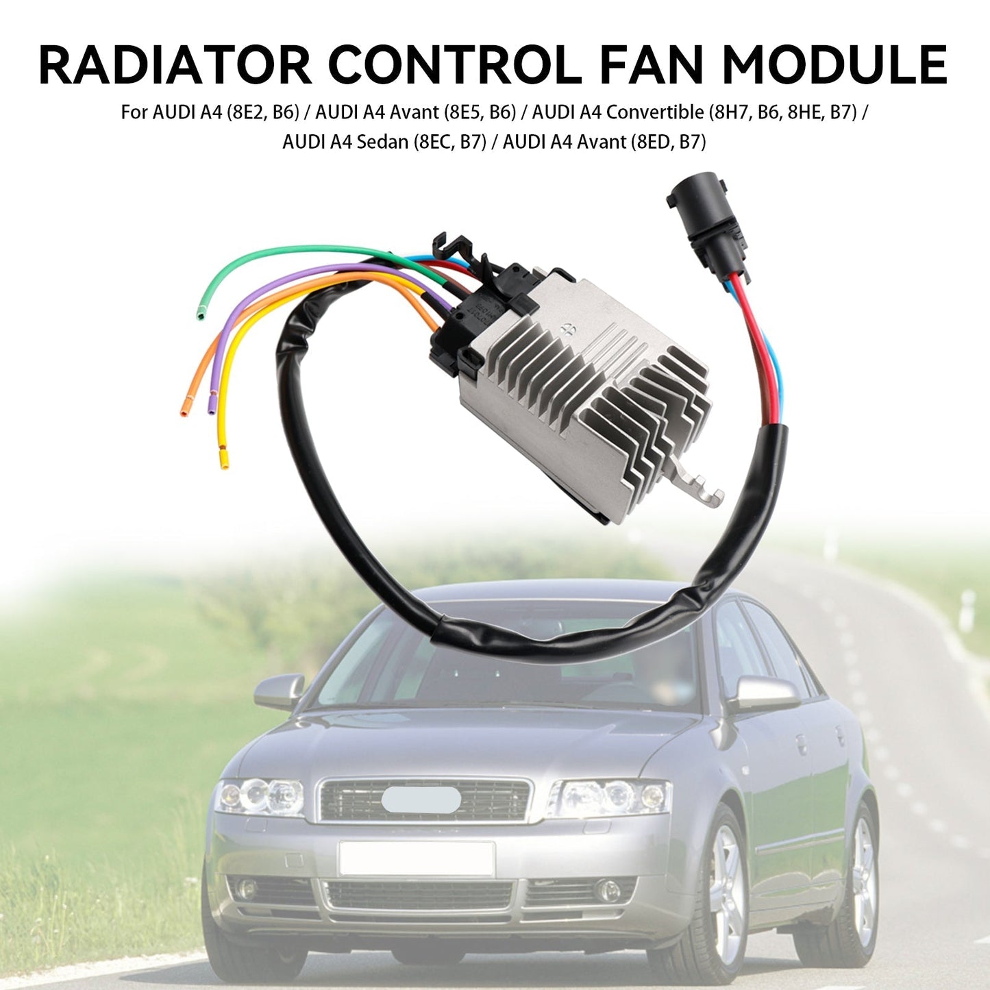 Módulo de control del ventilador del radiador Audi A4 8E2 8E5 B6 8E0959501AB 8E0959501AG