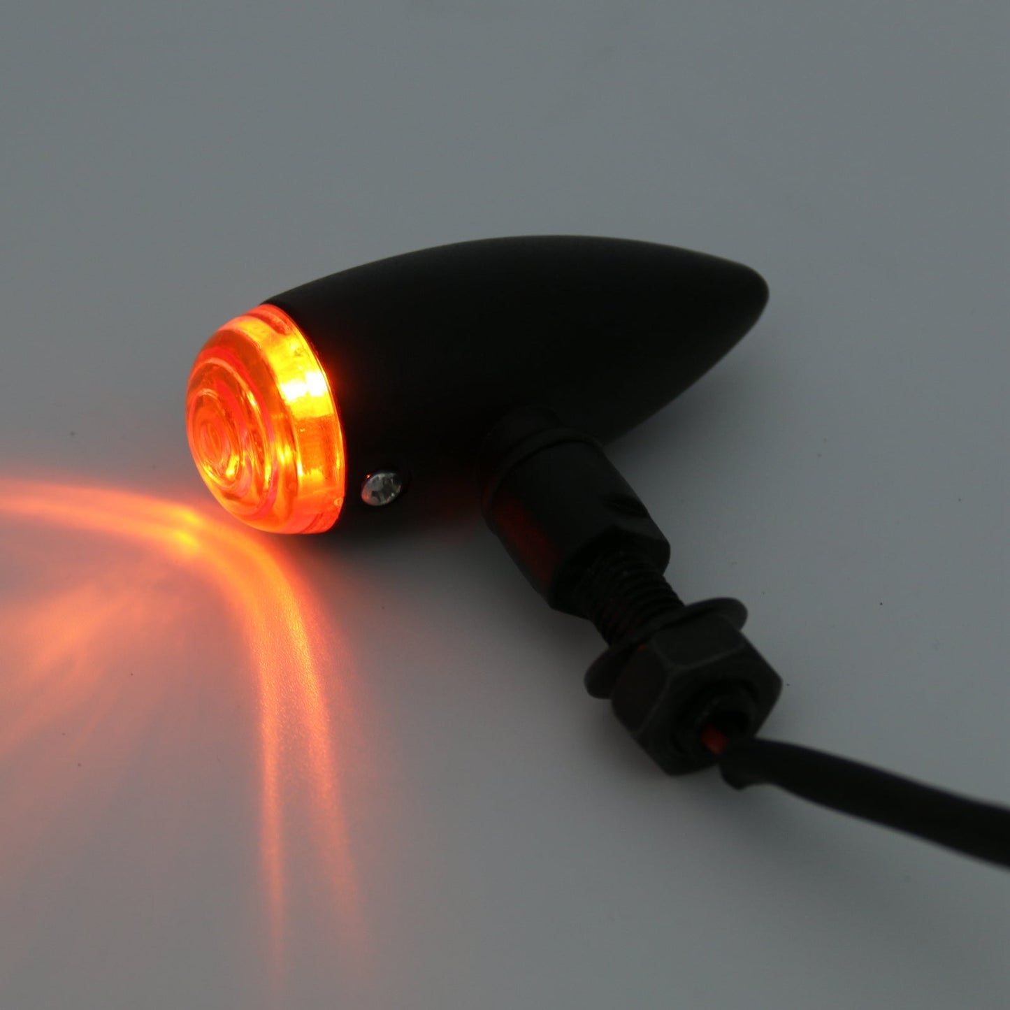Harley Motorcycle Custom Bike Cruiser Bobber Chopper Bullet Turn Signal Light Fit Black Assosary