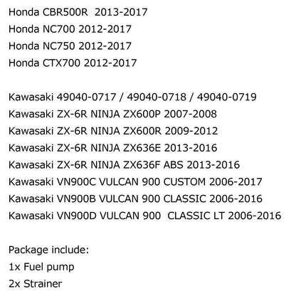 Fuel Pump Fits Honda CB500F CBR 500R 600R CRF250 NC750 CRF1000 Africa Twin Assosary