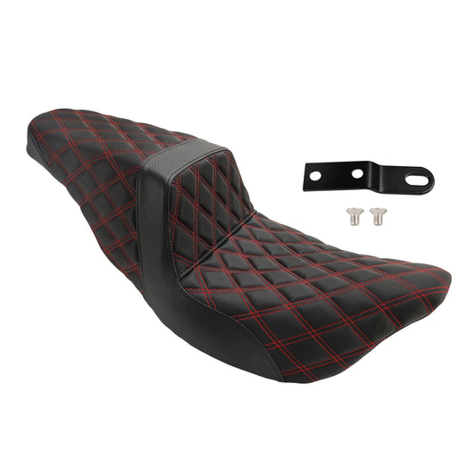 Asiento de conductor y pasajero con cojín completo, color rojo, compatible con modelos FL Touring 2008-2023