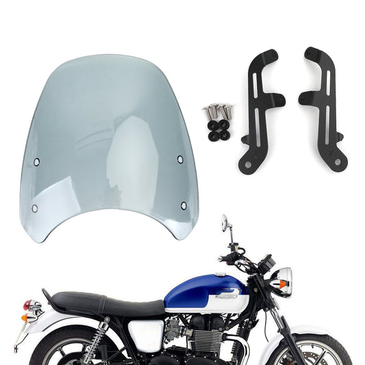 Pare-brise en plastique ABS pour moteur Triumph Bonneville T100 T120, gris