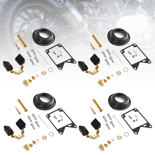 Kit de reparación y reconstrucción de carburador 4X compatible con Yamaha Virago 750 XV750 1981-1983
