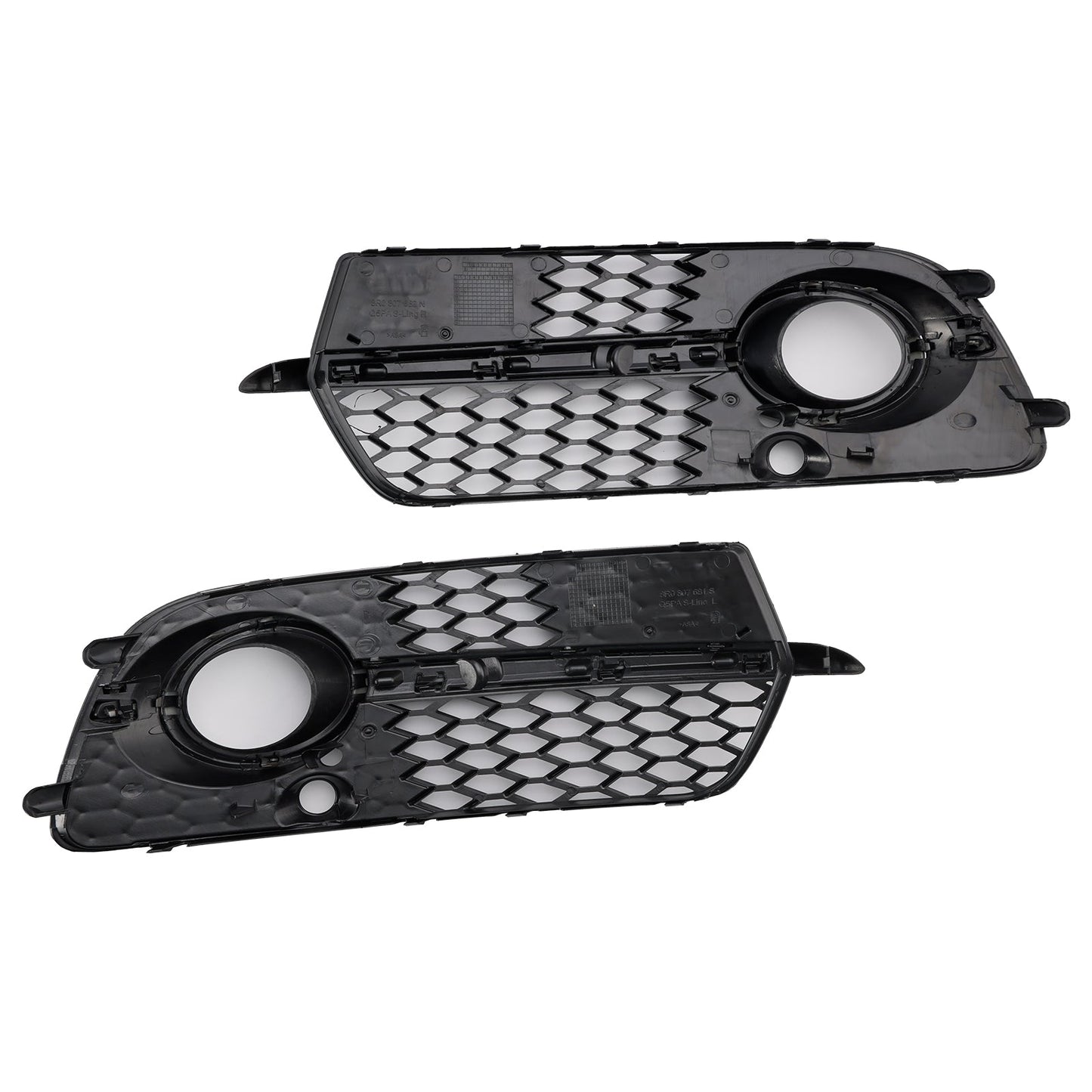 2013-2017 Front Bumper Fog Light Grill Grille Fit Audi Q5 S-Line SQ5 Black
