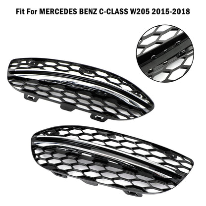 Benz 2015-2018 C-Class W205 14475205 2058851623 Black Chrome Front Fog Light Cover
