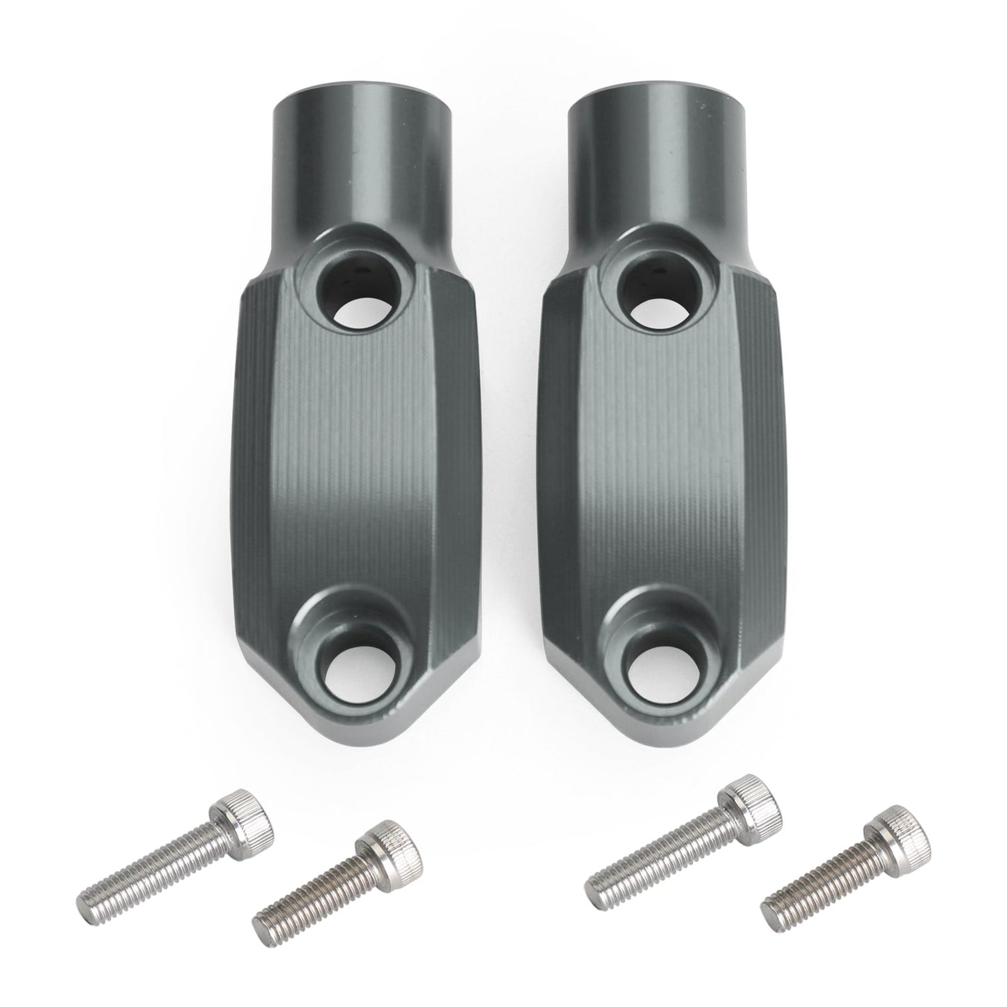 Paire de colliers de serrage pour maître-cylindre avec support de rétroviseur 10 mm x 1,25 mm pour guidon de 22 mm