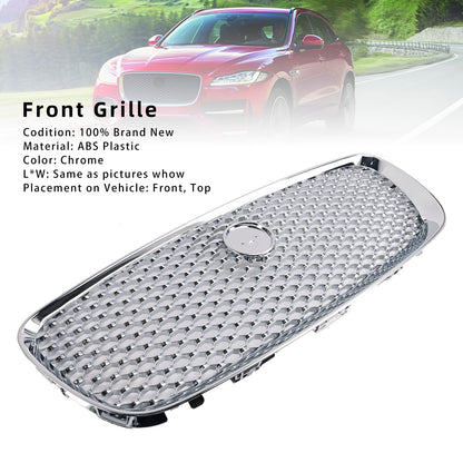 Chrome Front Bumper Grill Grille Fit JAGUAR F-PACE X761 2016-2020