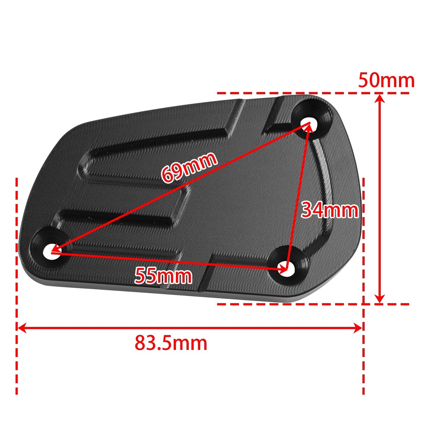 Tapa de líquido de freno delantero de aluminio negro MOTO GUZZI V85 TT 850 19-24