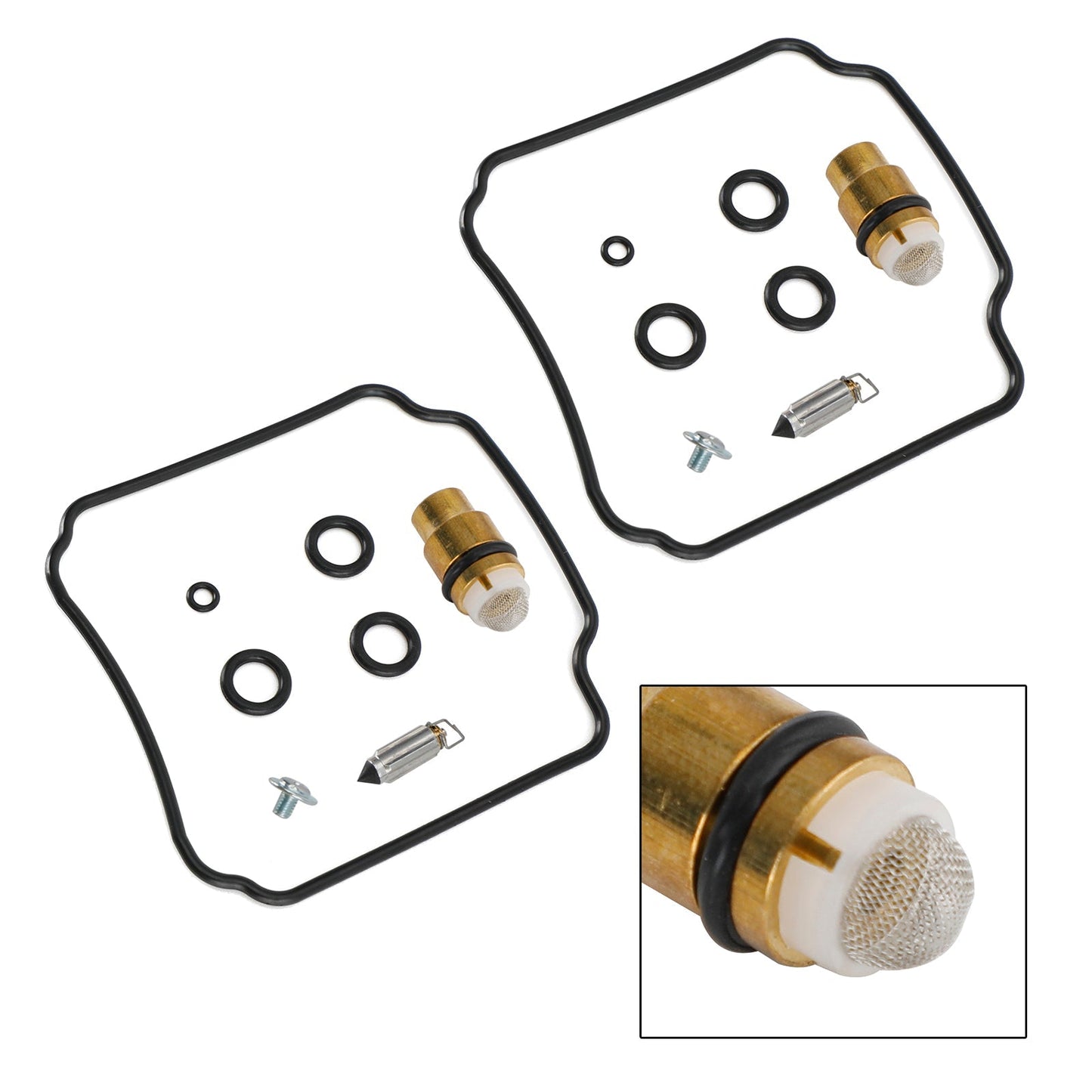 Kit de reparación y reconstrucción de carburador de 2 piezas para Yamaha FZR400(1WG)R/RR (versión 1988-1990)