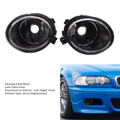 2003-2005 BMW E46 Sedan 330I with ZHP Package Pair Front Fog Light Lamps Without Bulbs 63177894017 63177894018