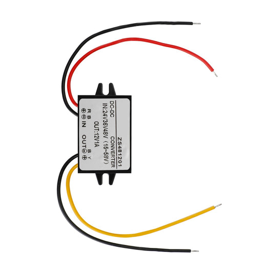 Convertisseur abaisseur de tension étanche DC24V 36V 48V vers DC12V 1A pour voiture