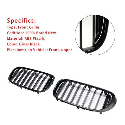 2015.07-2019.01 BMW 7 Series G11 Saloon/Sedan 740i/750i/740e xDrive Front Kidney Grille Gloss Black Grill