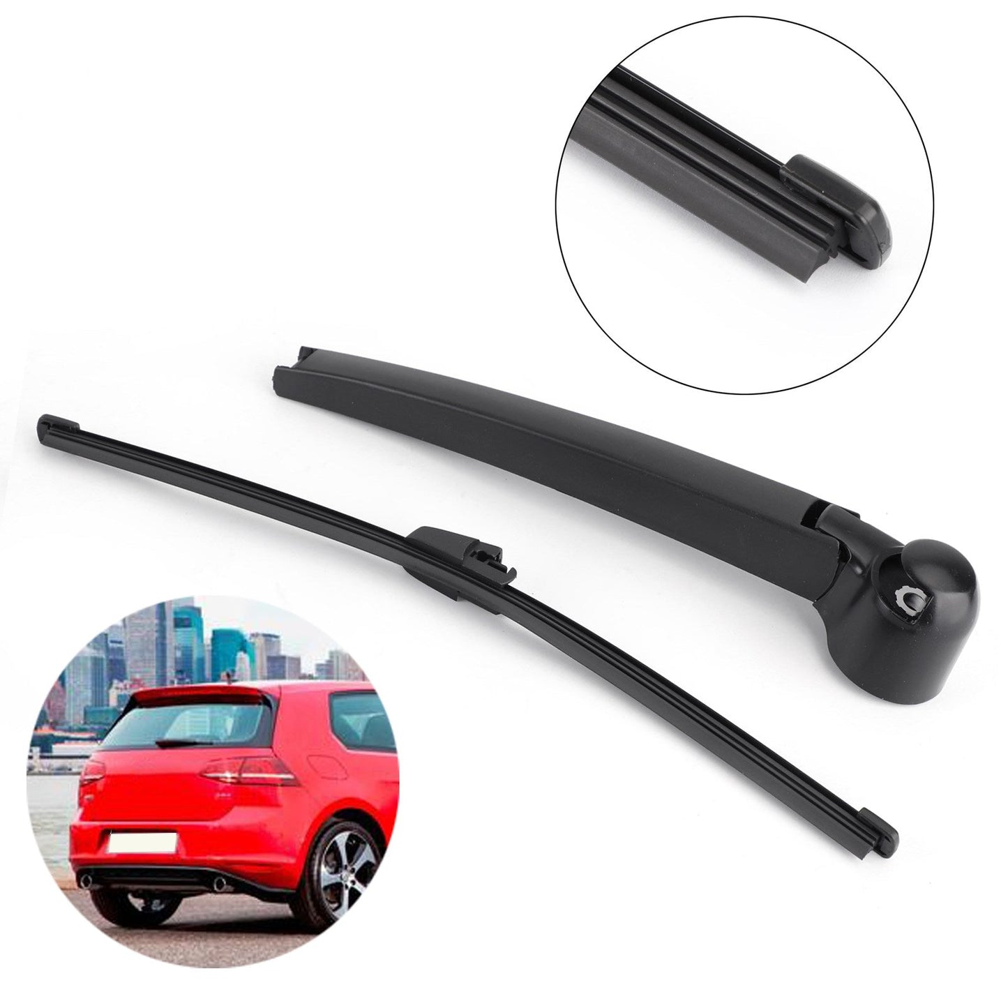 VW Golf 5 MK5 2004-2008 Car Windscreen Window Rear Wiper Arm Wiper Blade Set