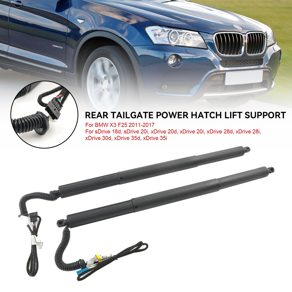 2011-2017 BMW X3 F25 2PCS 51247232003 Left & Right Electric Tailgate Struts Gas