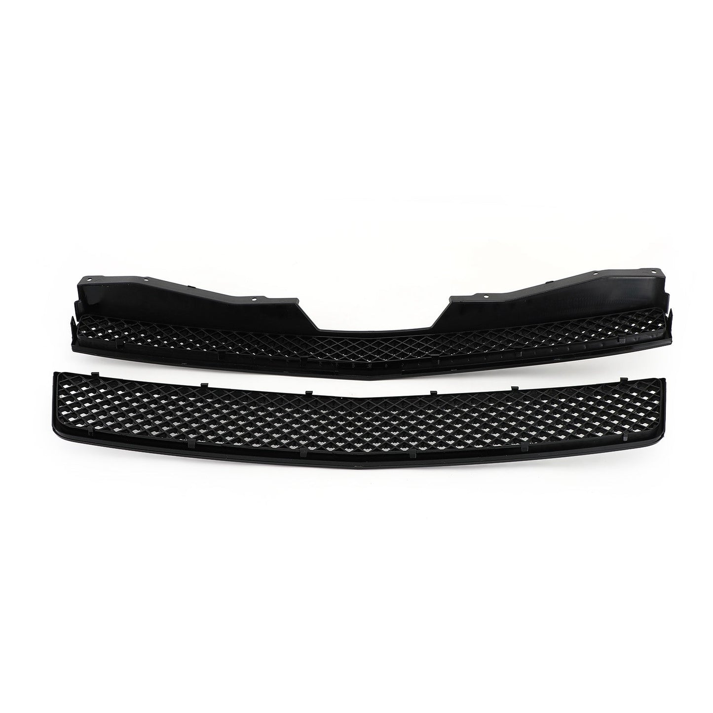 Chevy 2007-2014 Tahoe/Suburban GM1200596 GM1200563 2PCS Glossy Black Mesh Front Bumper Grille