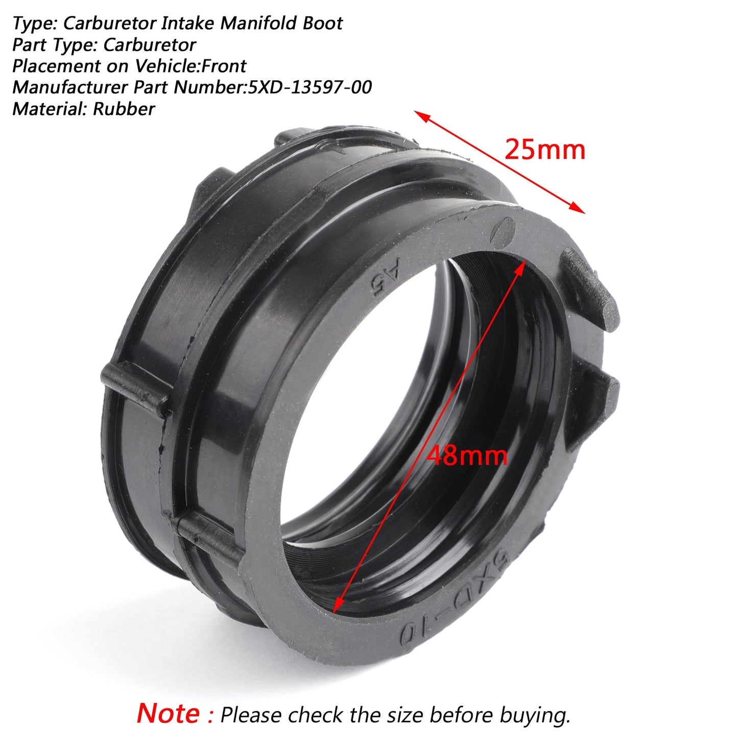 Soufflet de collecteur d'admission de corps de papillon pour Yamaha YZ450F 2004-2005 WR450F 2004-2006