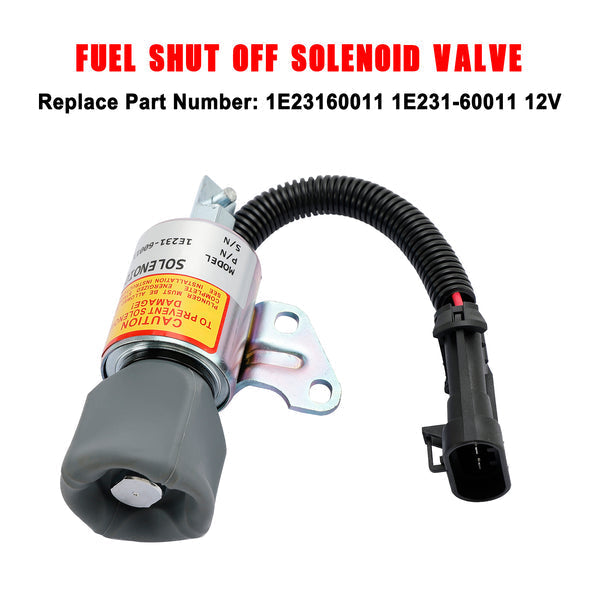 Solenoide de corte de combustible 1E231-60011 para motores Kubota V2203, D722 y D902 M8200