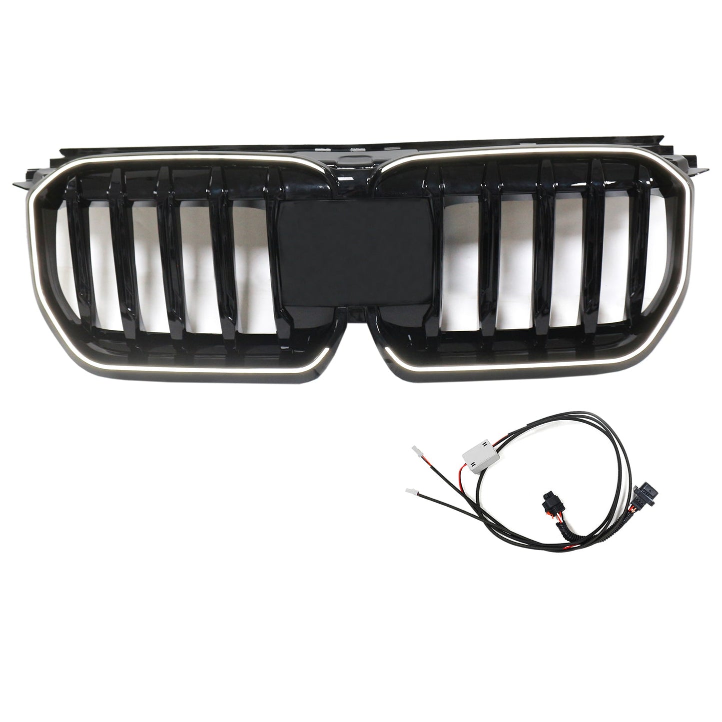2023-2024 Gloss Black Front Bumper Kidney Grill Grille Fit BMW X1 U11 U12