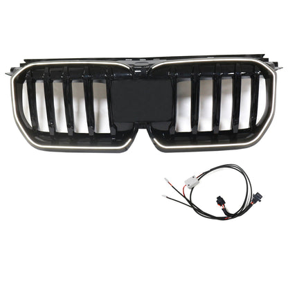2023-2024 Gloss Black Front Bumper Kidney Grill Grille Fit BMW X1 U11 U12