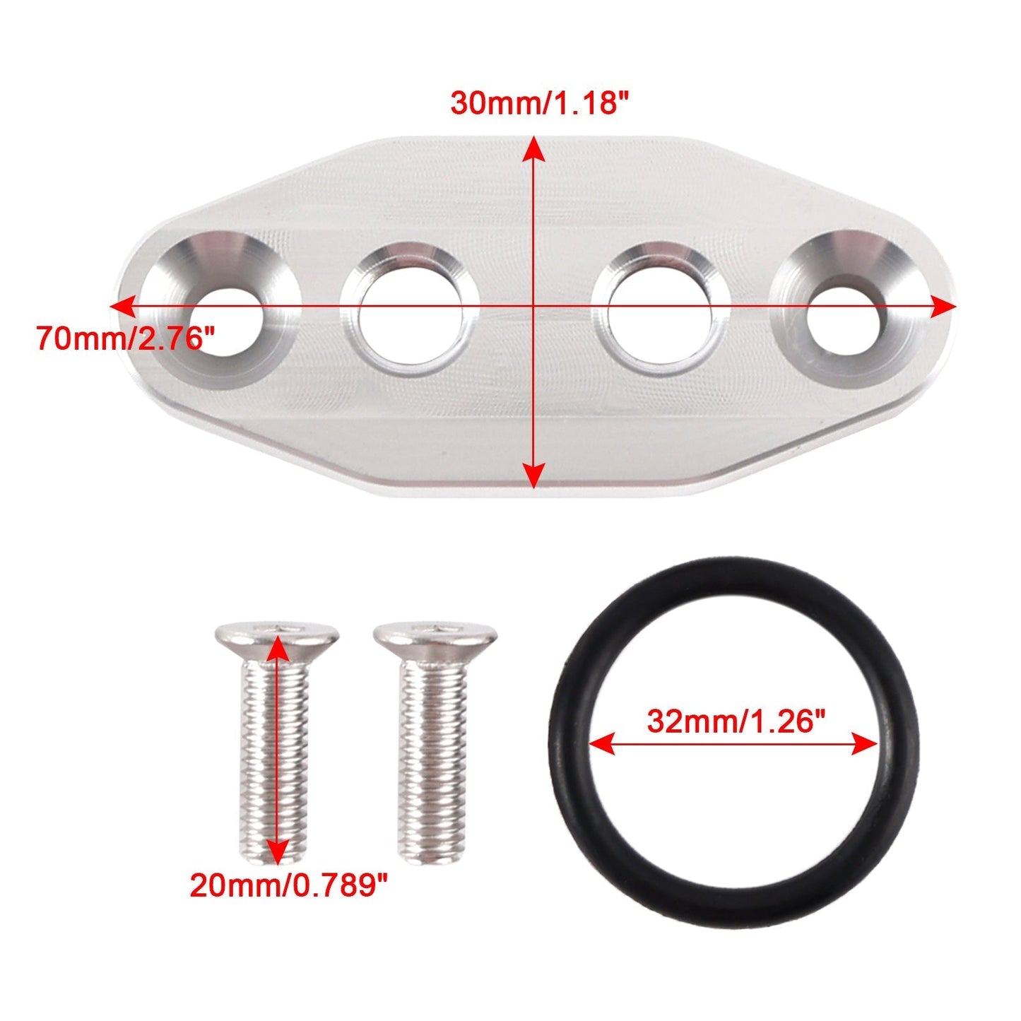 LS1 LSX LS3 LS2 LQ4 Twin Turbo Dual 1/8" NPT Oil Feed Line Adapter Plate 551666