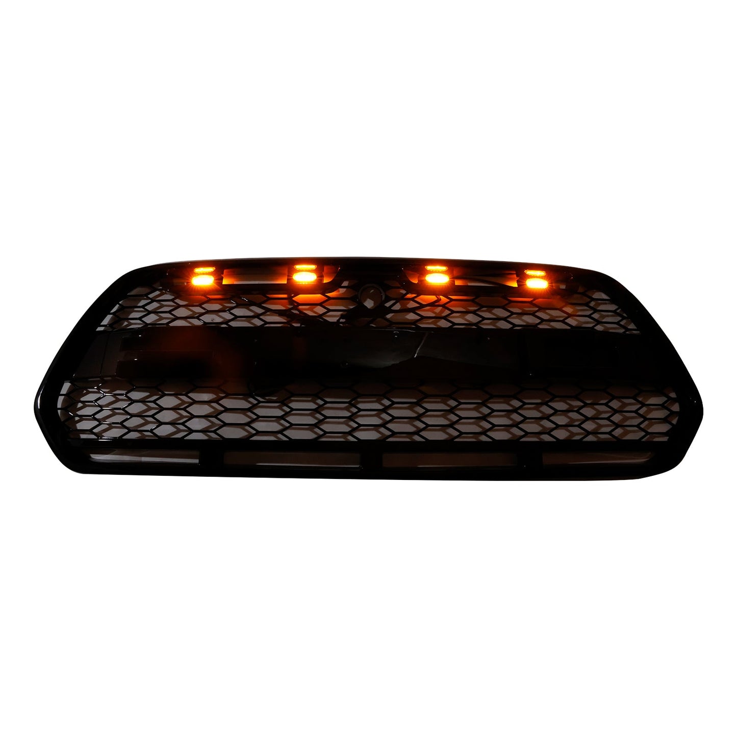 Gloss Black Front Bumper Grille Grill Fit Ford Transit MK8 2015-2018 Raptor W/LED