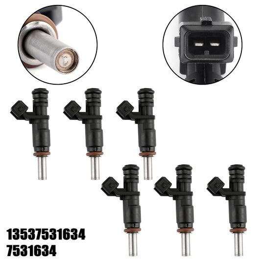 2007-2012 BMW 328i 6PCS Fuel Injectors 7531634 13537531634 1353753163