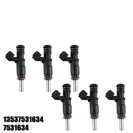 2007-2010 BMW X5 6PCS Fuel Injectors 7531634 13537531634 1353753163